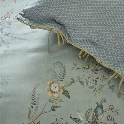 Bedding House Autunno Duvet Cover Set - 100% Cotton - 200 Thread - King & Super King - 3 Pcs - Light Blue - Bedding House - Image 3