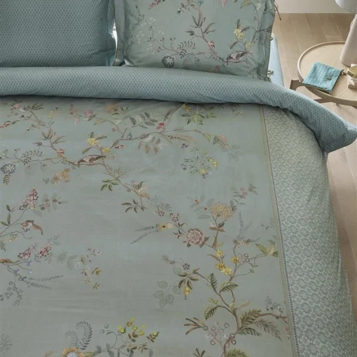 Bedding House Autunno Duvet Cover Set - 100% Cotton - 200 Thread - King & Super King - 3 Pcs - Light Blue - Bedding House - Image 2