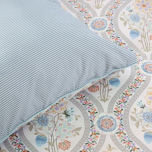 بيدنج هاوس Ornamento Ramo طقم وجه لحاف -  قطن 100% - 200 خيط لكل انش مربع - مجوز & مجوز كبير - 3 قطع - أبيض - بيدنج هاوس - Image 7