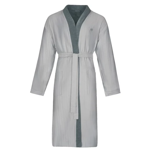 Bugatti Alessandro Men's Bathrobe - 100% Cotton - L - Grey Flannel - Bugatti - Image 2