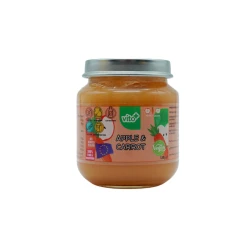 VITO+ – 120g Natural Apple & Carrot Puree for Babies 6+ Months, No Added Sugar or Preservatives