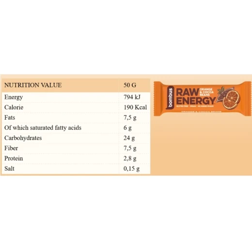 Bombus Raw Energy – Orange & Cocoa Beans 50g - BOMBUS - Image 6