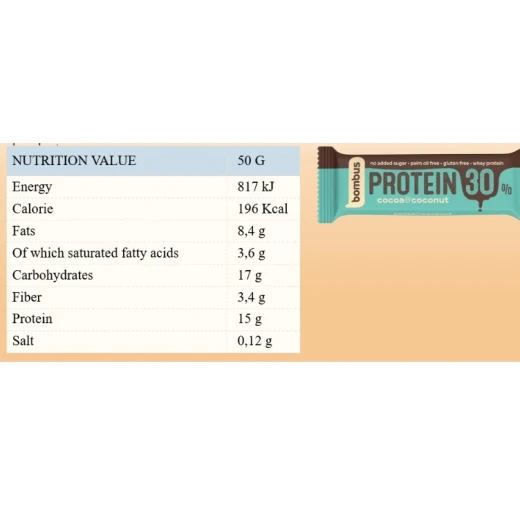 Bombus – Protein 30% – Coconut & Cocoa 50g - BOMBUS - Image 4