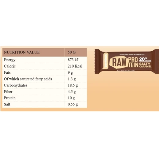 Bombus – Raw Protein 20% – Salty Caramel 50g - BOMBUS - Image 2
