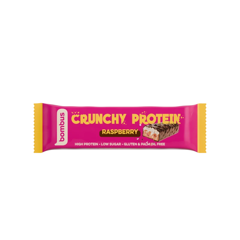 Bombus Crunchy Protein Bar Raspberry 50g - BOMBUS