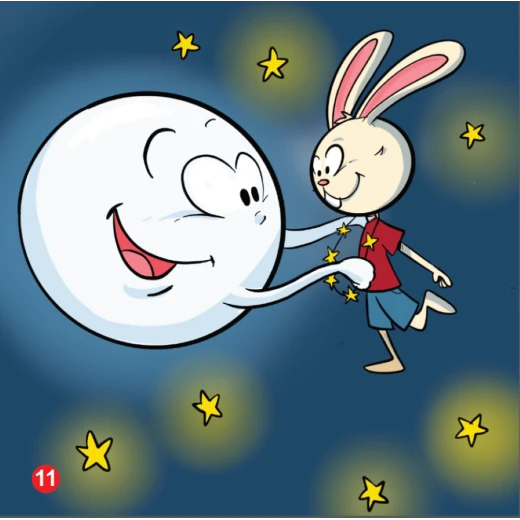 Rabbit And The Moon Arabic Alphabets Book, Letter Meem - Image 2