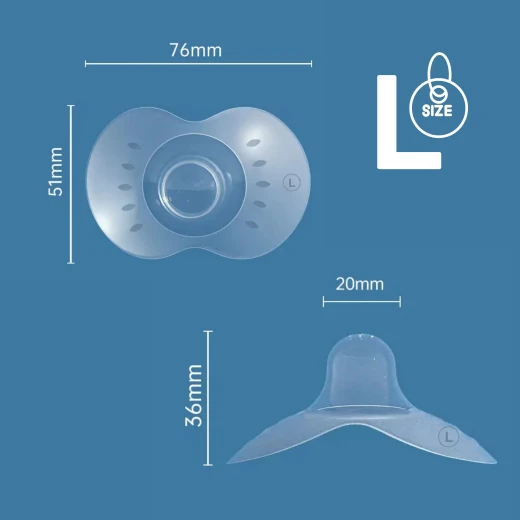 aBaby Silicone Nipple Shield, Large (2pcs) Soft, Flexible Nipple Protector for Easy Breastfeeding & Sensitive Nipples - aBaby - Image 5
