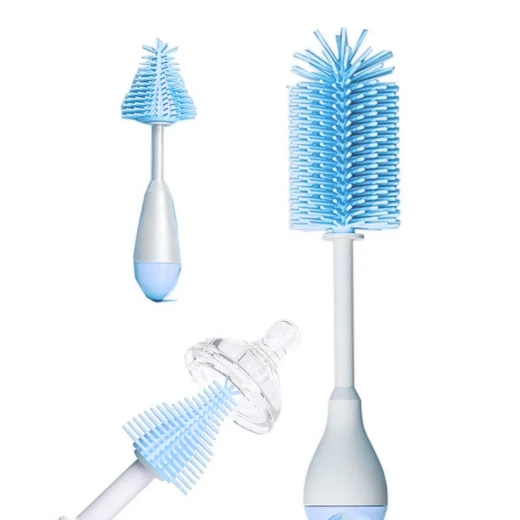 aBaby Silicone Bottle Brush Set – Hygienic & Durable Baby Bottle Cleaning Kit - aBaby - Image 3