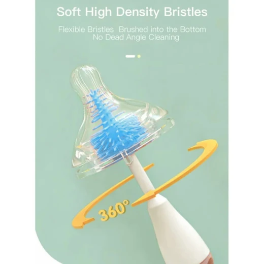 aBaby Silicone Bottle Brush Set – Hygienic & Durable Baby Bottle Cleaning Kit - aBaby - Image 4
