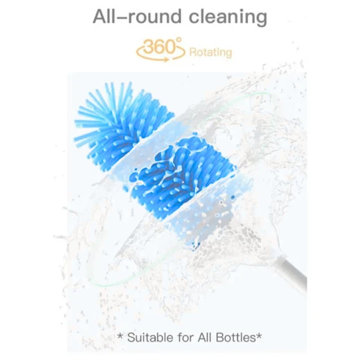 aBaby Silicone Bottle Brush Set – Hygienic & Durable Baby Bottle Cleaning Kit - aBaby - Image 5