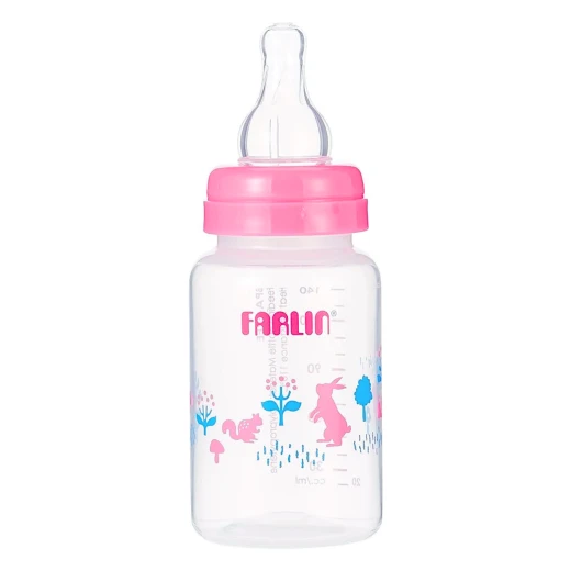 Farlin, Standard Neck Feeding Bottle, Pink, 140Ml, 0 M + - Farlin - Image 2