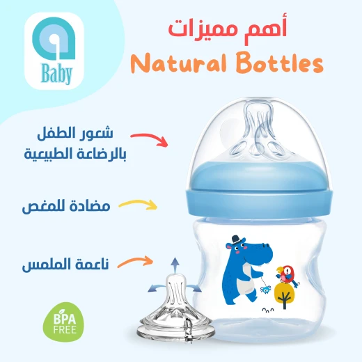 زجاجة الرضاعة الطبيعية 0+ شهور - 120 مل, اي بيبي - إي بيبي - Image 5