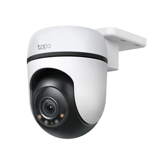 كاميرا المراقبة الذكية TP-Link Tapo C500 الخارجية القابلة للدوران – دقة 2 ميجابكسل (1080p) مع عرض مباشر عالي الوضوح، تغطية رؤية بزاوية 360°، رؤية ليلية، دعم Alexa ومساعد Google، وصوت ثنائي الاتجاه.
