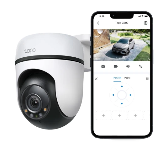 كاميرا المراقبة الذكية TP-Link Tapo C500 الخارجية القابلة للدوران – دقة 2 ميجابكسل (1080p) مع عرض مباشر عالي الوضوح، تغطية رؤية بزاوية 360°، رؤية ليلية، دعم Alexa ومساعد Google، وصوت ثنائي الاتجاه. - تي بي لينك - Image 2