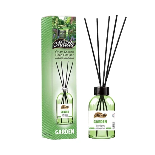 Marota Reed Diffuser Garden, 110 ml Elegant Room Fragrance for Home, Hotel, and Office with Fiber Sticks for Stronger Scent Marota Reed Diffuser Garden, 110 ml Elegant Room Fragrance for Home, Hotel, and Office with Fiber Sticks for Stronger Scent