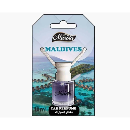 Marota Maldives Car Perfume (8ml) - Tropical Island-Inspired Scent with Elegant Hanging Glass Diffuser, Long-Lasting Refreshing Breeze for Car Interiors Marota Maldives Car Perfume (8ml) - Tropical Island-Inspired Scent with Elegant Hanging Glass Diffuser, Long-Lasting Refreshing Breeze for Car Interiors