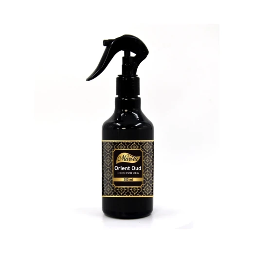 Marota Orient Oud Air and Linen Spray, 300ml - A luxurious oriental spray with a royal oud formula, a deep and warm fragrance that lasts for homes, living rooms, and offices. Marota Orient Oud Air and Linen Spray, 300ml - A luxurious oriental spray with a royal oud formula, a deep and warm fragrance that lasts for homes, living rooms, and offices.