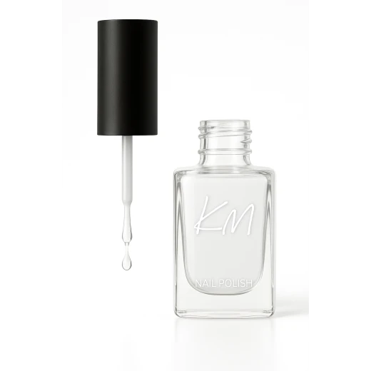 KM Nail Polish No 100 Long Lasting Shine 12 ml Flawless Coverage Manicure Essential