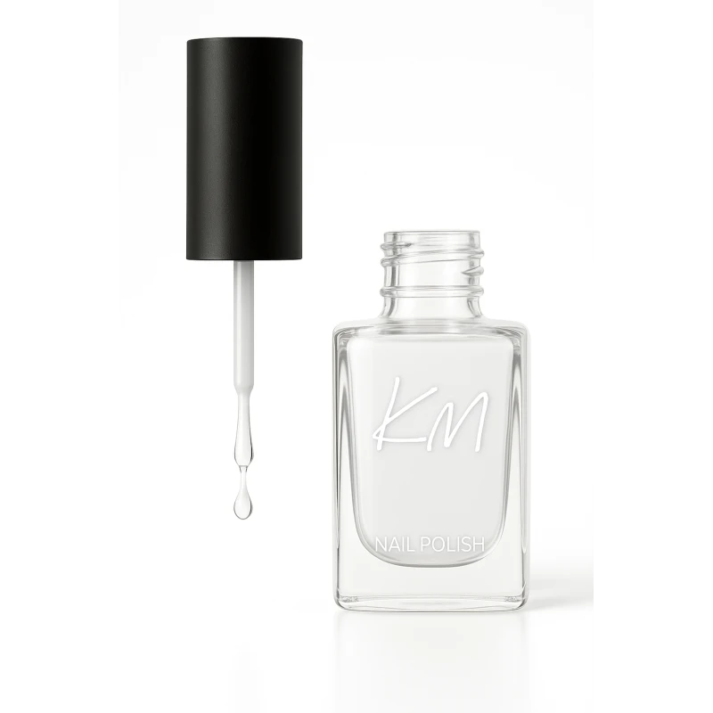 KM Nail Polish No 100 Long Lasting Shine 12 ml Flawless Coverage Manicure Essential - Km