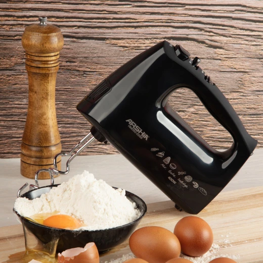 Arshia Hand Mixer Black 5 Speed with Turbo , 400 watts , - Arshia - Image 2