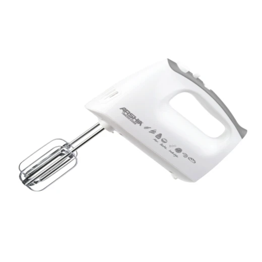 Arshia Hand Mixer White , 5 Speed Control , 400 watt , includes accessories such as beaters and dough hooks Arshia Hand Mixer White , 5 Speed Control , 400 watt , includes accessories such as beaters and dough hooks