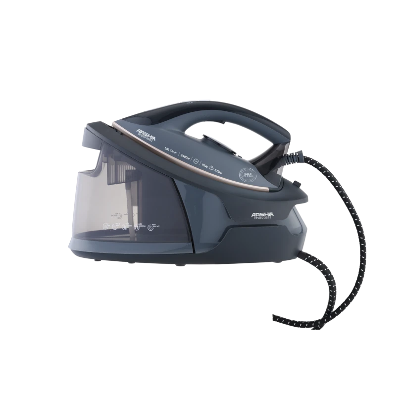 Arshia Professional Steam Iron – Model 3263 – 2400W Power – 6.5 Bar Steam Pressure – 1.5L Large Water Tank – Auto Shut-Off Safety Feature - Arshia