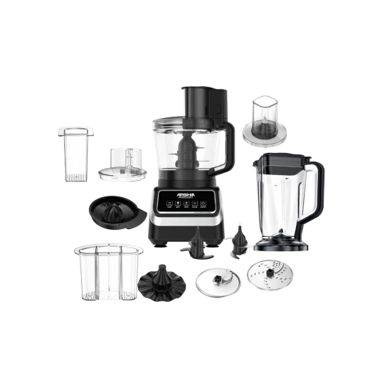 Arshia 10-in-1 Food Processor 3327 – 2.5L Capacity – 1000W Power – Stainless Steel Blades – Multi-Speed Control – Safe Non-Slip Base - Arshia - Image 2