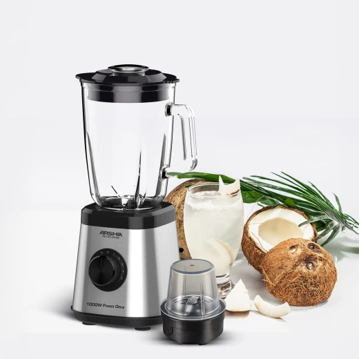 Arshia Electric Blender 3448, 600W Power, 1.5L Glass Bowl, Stainless Steel Blades, Elegant Design, Easy to Use and Clean - Arshia - Image 3