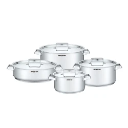 Arshia 8-Piece Stainless Steel Cookware Set – Durable Rust-Resistant Construction – Even Heat Distribution – Comfortable and Safe Handles – Suitable for Everyday Cooking – Reliable Performance for Home Kitchens