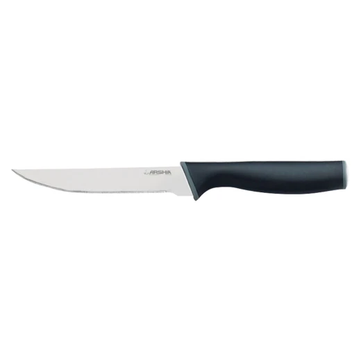 arshia single 4.5-inch stainless steel steak knife with serrated edge – precision slicing for meats, ergonomic handle, rust-resistant, perfect for elegant table settings arshia single 4.5-inch stainless steel steak knife with serrated edge – precision slicing for meats, ergonomic handle, rust-resistant, perfect for elegant table settings
