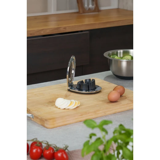 Arshia Egg Slicer with Rust-Resistant Stainless Steel Wires and Stable Plastic Base for Even Slicing of Boiled Eggs, Mushrooms, and Soft Fruits - Arshia - Image 3