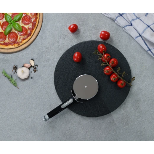 Arshia Stainless Steel Pizza Cutter with Sharp Circular Blade, Ergonomic Non-Slip Handle, and Sleek Design for Clean and Effortless Slicing of Pizza and Baked Dough - Arshia - Image 4