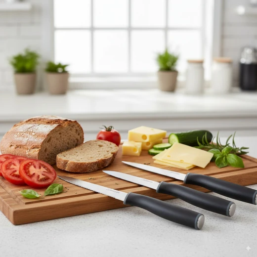 Arshia 3-Piece Stainless Steel Kitchen Knife Set with Ultra-Sharp Rust-Resistant Blades, Ergonomic Non-Slip Handles, and Modern Design for Professional Food Preparation at Home - Arshia - Image 5