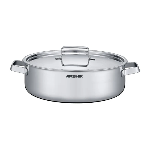 Arshia 8-Piece Tri-Ply Stainless Steel Cookware Set – Professional Three-Layer Construction with Aluminum Core for Even Heat Distribution - Arshia - Image 3