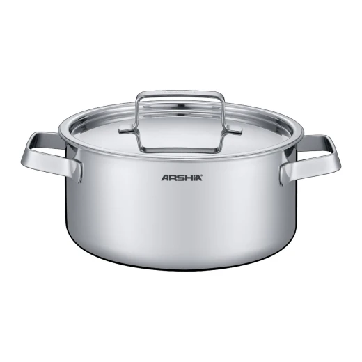 Arshia 8-Piece Tri-Ply Stainless Steel Cookware Set – Professional Three-Layer Construction with Aluminum Core for Even Heat Distribution - Arshia - Image 5