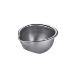 Arshia Deep Stainless Steel Strainer Bowl with Fine Drainage Holes, Polished Edges, and Stable Base for Efficient Rinsing and Straining of Rice, Pasta, Vegetables, and More - Arshia