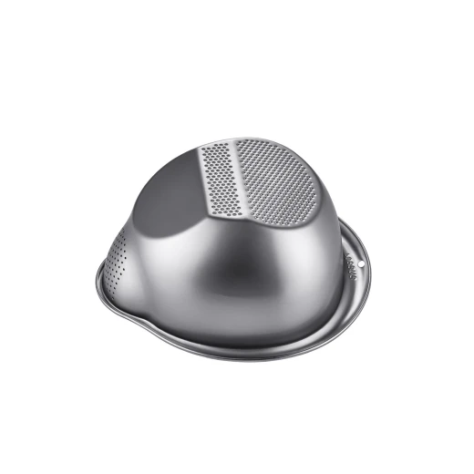 Arshia Deep Stainless Steel Strainer Bowl with Fine Drainage Holes, Polished Edges, and Stable Base for Efficient Rinsing and Straining of Rice, Pasta, Vegetables, and More - Arshia - Image 3