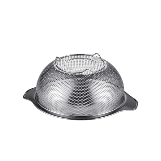 Arshia 2-Piece Stainless Steel Colander Set with Fine Drainage Holes, Sturdy Base, and Side Handles for Efficient Draining of Pasta, Vegetables, Fruits, and More - Arshia - Image 4