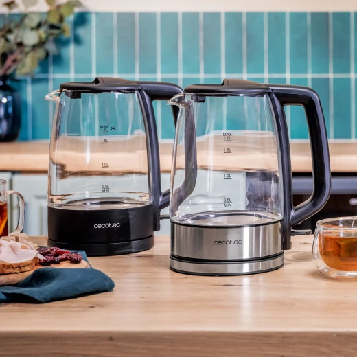 Cecotec ThermoSense 340 Clear — 2200W Electric Kettle, 1.7L Borosilicate Glass, LED Light, 360° Base, Auto Shut-Off - Cecotec - Image 2
