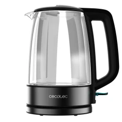 Cecotec ThermoSense 340 Clear — 2200W Electric Kettle, 1.7L Borosilicate Glass, LED Light, 360° Base, Auto Shut-Off