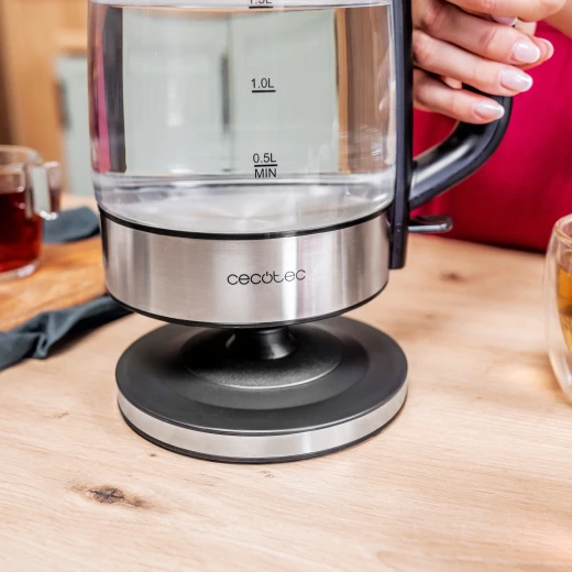 Cecotec ThermoSense 340 Clear — 2200W Electric Kettle, 1.7L Borosilicate Glass, LED Light, 360° Base, Auto Shut-Off - Cecotec - Image 7
