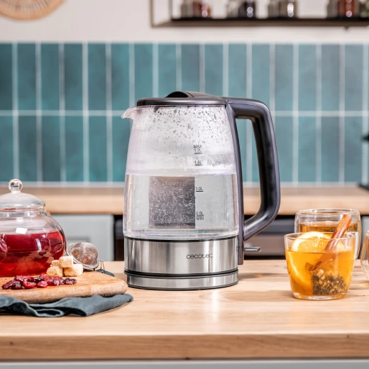 Cecotec ThermoSense 340 Clear — 2200W Electric Kettle, 1.7L Borosilicate Glass, LED Light, 360° Base, Auto Shut-Off - Cecotec - Image 8