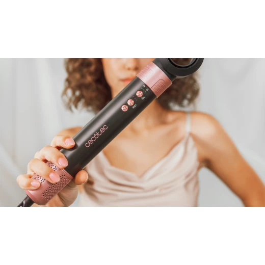 Cecotec CeramicCare AirGlam Black 14-in-1 Hair Styler 1400W, 110000 RPM Digital Brushless Motor, Coanda Technology, Ceramic & Keratin Coating, 14 Styling Heads, 3 Heat and 3 Speed Settings, Cold Air, Self-Cleaning Function, Luxury Storage Case - Cecotec - Image 3