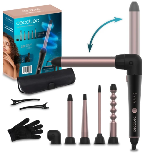 Cecotec SurfCare MultiWaves – Multi-head Hair Curler (5 Interchangeable Heads) with Ceramic Coating Cecotec SurfCare MultiWaves – Multi-head Hair Curler (5 Interchangeable Heads) with Ceramic Coating