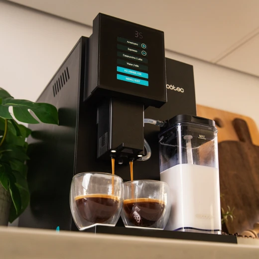Cecotec Cremmaet Compactccino Super-Automatic Coffee Machine — 1350W Power, 19-Bar Pump, TFT Display with Wi-Fi App Control, Built-in Conical Grinder with 5 Grinding Levels, 150g Airtight Bean Hopper - Cecotec - Image 3