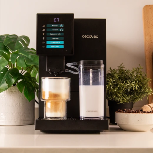 Cecotec Cremmaet Compactccino Super-Automatic Coffee Machine — 1350W Power, 19-Bar Pump, TFT Display with Wi-Fi App Control, Built-in Conical Grinder with 5 Grinding Levels, 150g Airtight Bean Hopper - Cecotec - Image 6