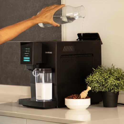 Cecotec Cremmaet Compactccino Super-Automatic Coffee Machine — 1350W Power, 19-Bar Pump, TFT Display with Wi-Fi App Control, Built-in Conical Grinder with 5 Grinding Levels, 150g Airtight Bean Hopper - Cecotec - Image 7