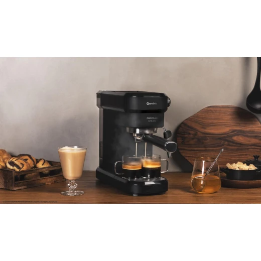 Cecotec Cafelizzia 790 Black Espresso Coffee Machine — 20-Bar Pump, Thermoblock System, Steam Wand, 1350W, Compact & Elegant Design - Cecotec - Image 4