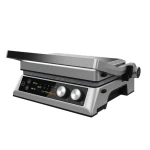 Cecotec Rock’n Grill 2000W — Electric Contact Grill, RockStone Non-Stick Coating, 180° Opening, Adjustable Floating Lid, Dual Drip Trays, Large Cooking Surface, Stainless Steel Handle - Cecotec