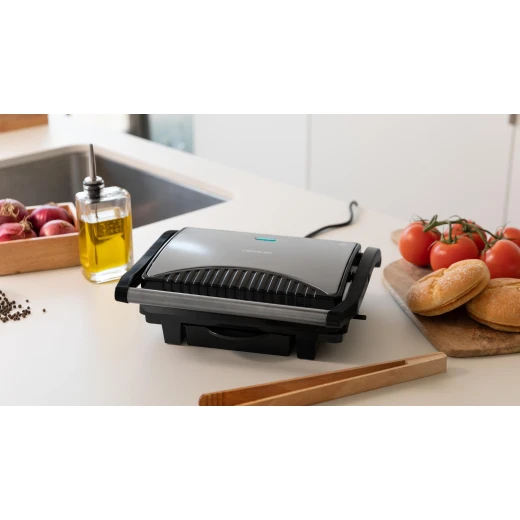 Cecotec Rock’NGrill Dark 1000 Electric Grill — 1000W, RockStone Non-Stick Coating, Floating Lid - Cecotec - Image 2